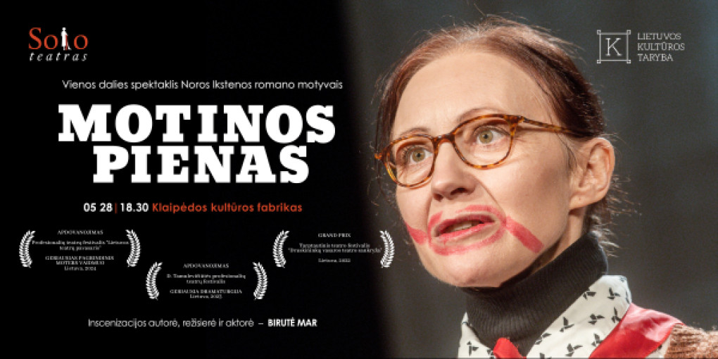 Renginio nuotrauka, Spektaklis ''MOTINOS PIENAS'' | Pagal N. Ikstenos romaną (Solo teatras)