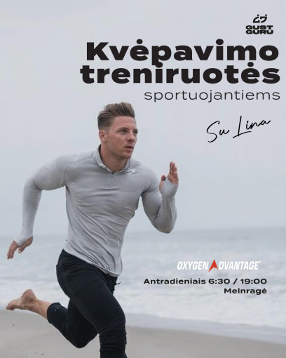 OXYGEN ADVANTAGE kvėpavimo treniruotės prie jūros