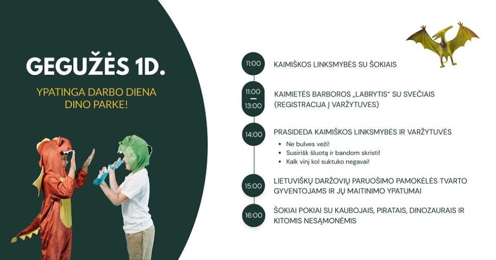 Renginio nuotrauka, Ypatinga darbo diena Dino parke!