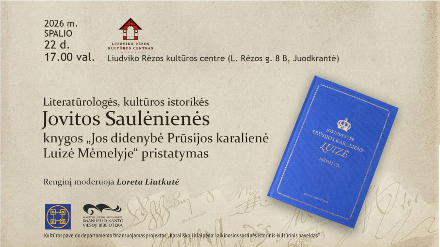Renginio nuotrauka, Jovitos Saulėnienės knygos „Jos didenybė Prūsijos karalienė Luizė Mėmelyje“ pristatymas Juodkrantėje