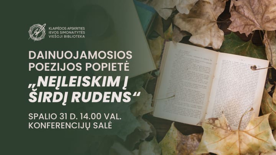 Renginio nuotrauka, Dainuojamosios poezijos popietė „Neįleiskim į širdį rudens“