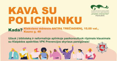 Kava su policininku. Individualios konsultacijos rūpimais klausimais