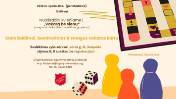 Vakaras be sienų - Stalo žaidimo vakaras