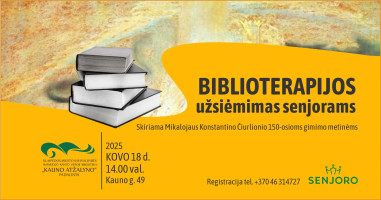 Biblioterapijos užsiėmimas senjorams