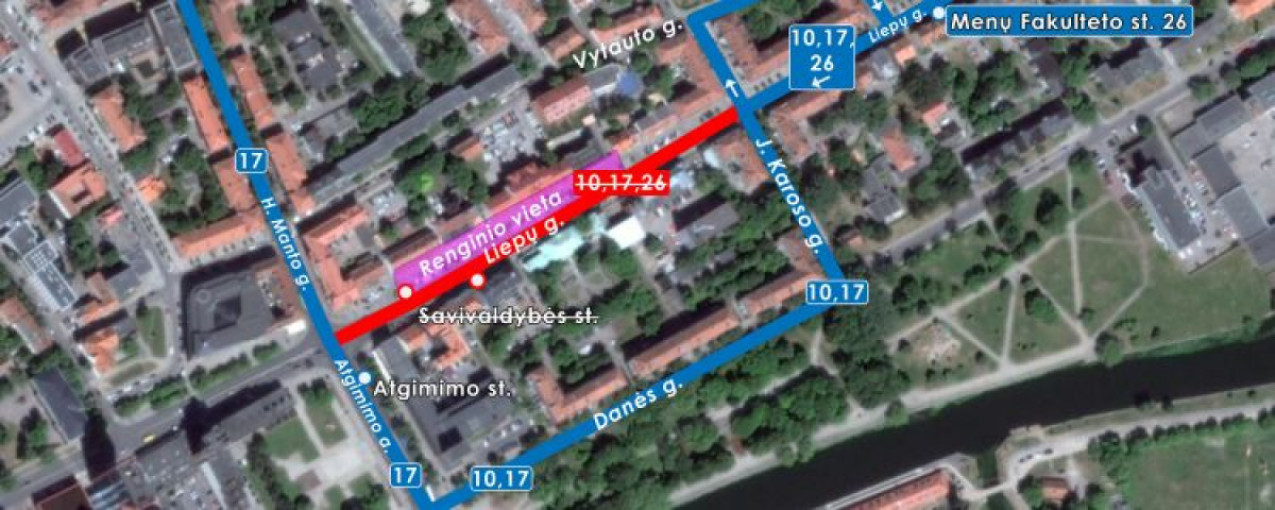 Sekmadienį – trasų pokyčiai Liepų gatvėje