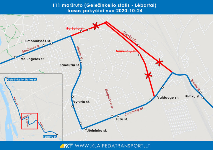 Informuoja apie papildomus autobusų vėlinių maršrutus ir keičiamą transporto važiavimo tvarką kapinėse