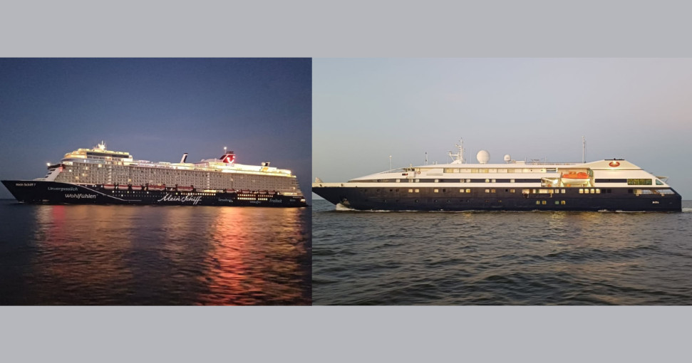 Klaipėdos uoste – du kruiziniai laivai: „Mein Schiff 7“ ir „Clio“