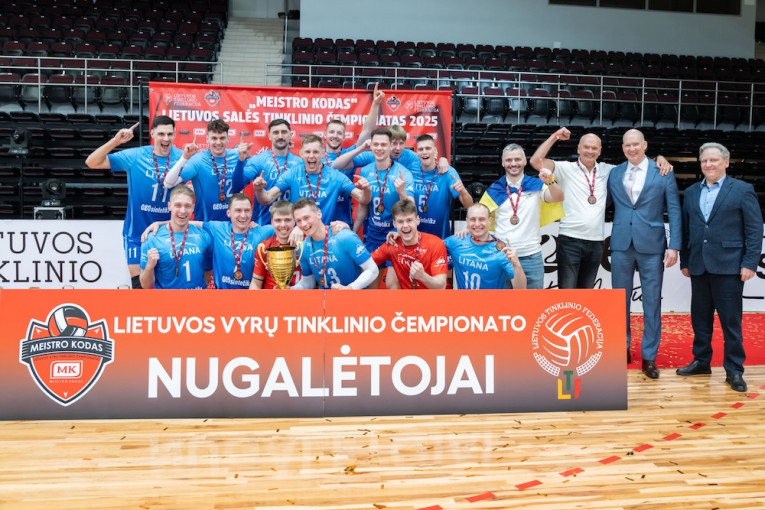 Gargždų „Amber Volley“ tinklininkai nutraukė šiauliečių pergalių seriją ir apgynė Lietuvos čempionų titulą