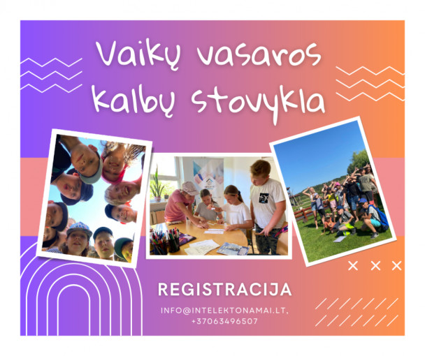6-12 m. vaikus Klaipėdoje kviečia įspūdžių pilna dienos stovykla