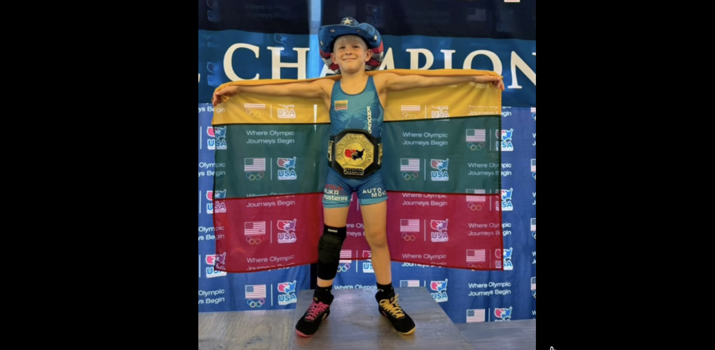 Jaunasis šilutiškis Eljotas Zaremba tapo JAV nacionaliniu graikų-romėnų imtynių čempionu