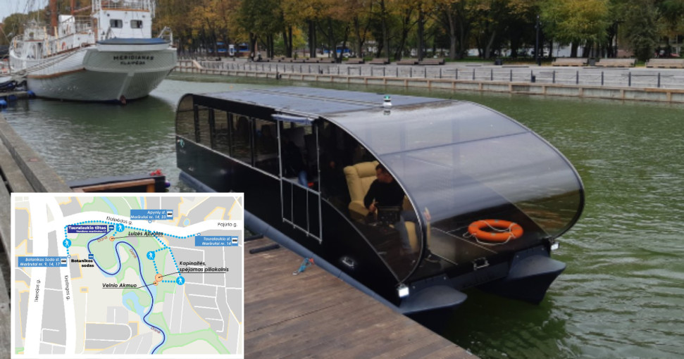 Unikalus vandens autobuso maršrutas Dangės upe truks virš valandos