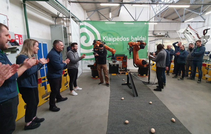 Klaipėdoje – pirmasis robotų margučių ridenimo turnyras
