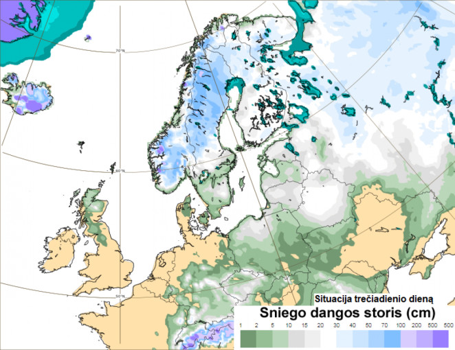 Lietuvos hidrometeorologijos tarnyba įspėja: atkeliauja dar viena sniego porcija
