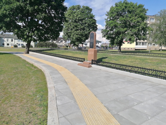 Sutvarkytas Gargžduose esantis žydų memorialas