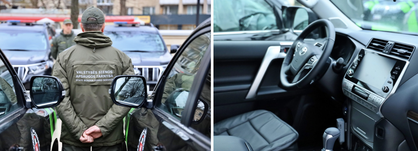 Pasieniečius pasiekė 17 naujutėlių visureigių „Toyota Land Cruiser“