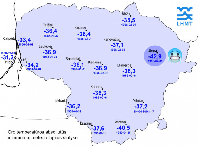 Šalčiausia naktis Lietuvos stebėjimų istorijoje