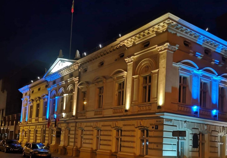Klaipėdos Rotušė nušvis Ukrainos vėliavos spalvomis