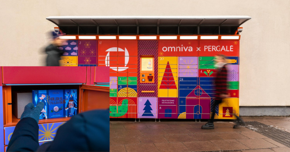 „Pergalė“ ir „Omniva“ paštomatus pavertė unikaliais advento kalendoriais