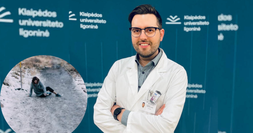 Sugrįžus žiemai, Klaipėdos universiteto ligoninės ortopedas-traumatologas Karolis Jurgelaitis apie žiemos traumas