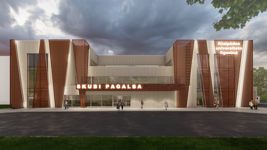 Klaipėdos universiteto ligoninė planuoja naujo skubios pagalbos ir intensyvios priežiūros korpuso statybą