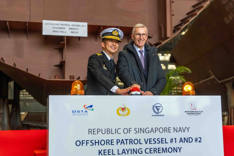 Klaipėdoje įsibėgėja Singapūrui skirtų patrulinių laivų statyba