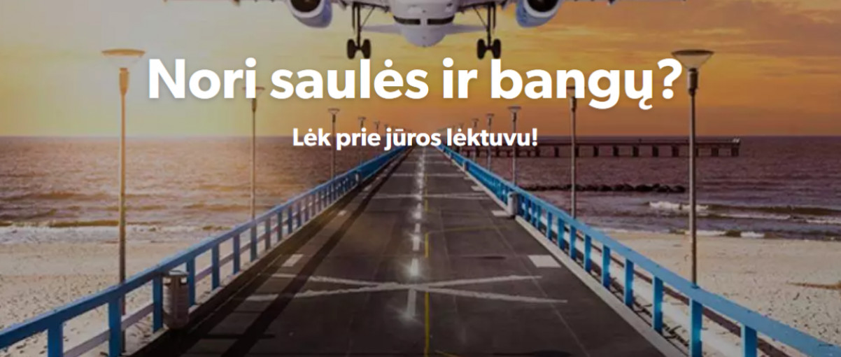 Pradedami skrydžiai iš Vilniaus į Palangą vos už 45 Eur