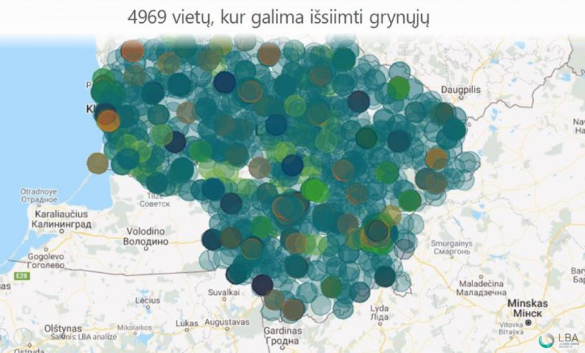 Lietuvos bankų asociacija išleido pinigų žemėlapį