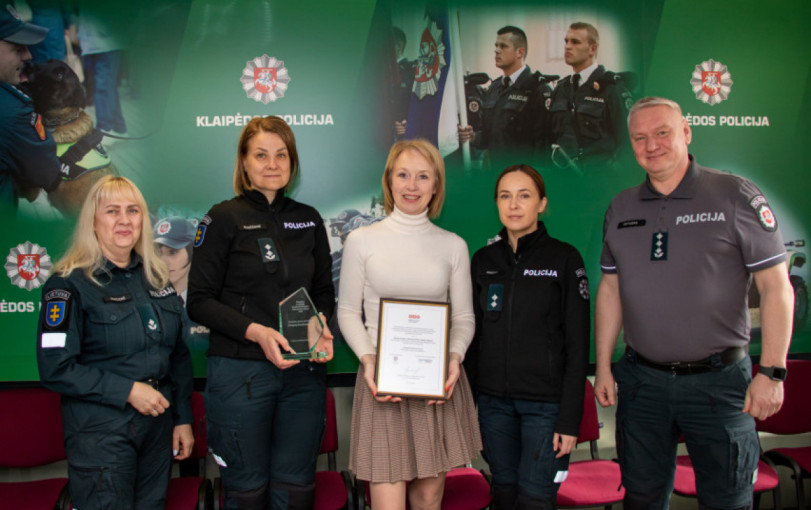 Klaipėdos Paupių bendruomenė įvertinta už glaudų bendradarbiavimą su policija