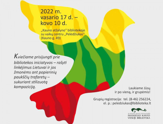 Klaipėdoje meninė kompozicija „Padovanokime Laisvės paukštį“
