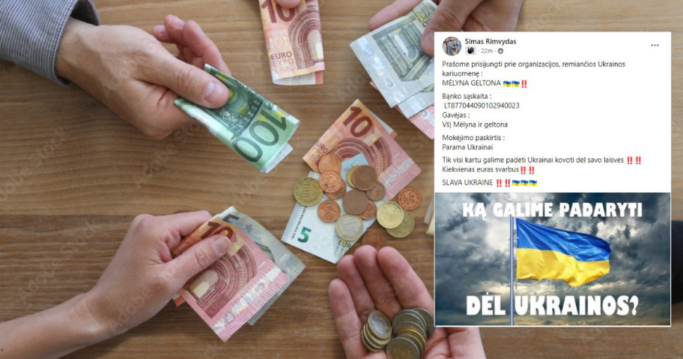 Perspėja aukojančius Ukrainai - sukčiai jau naudojasi padėtimi