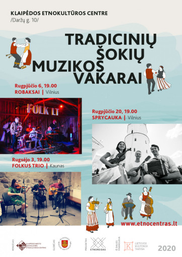 Etnokultūros centras organizuoja „TRADICINIŲ ŠOKIŲ MUZIKOS VAKARUS“