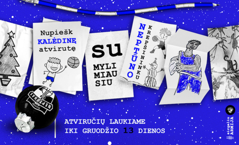 Klaipėdos „Neptūnas” gražiausių metų švenčių laukimo laikotarpį atidarė su vaikų piešinių konkursu