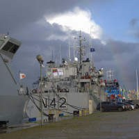 Klaipėdos uoste – NATO karo laivų vizitas: tarptautiniam junginiui vadovauja lietuvis