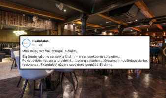 Restoraną „Skandalas“ Klaipėdoje uždarantis savininkas: čia tik stiprūs gali išgyventi