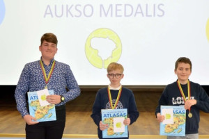 Apdovanoti 7–8 klasių geografijos olimpiados nugalėtojai