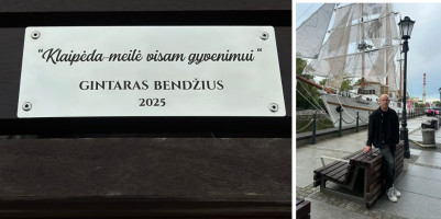 „Kai būsite Klaipėdoje, prisėskite prisiminti Gintarą“ – prie Dangės įamžintas tragiškai žuvusio prodiuserio atminimas